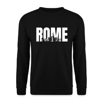 Rome - Unisex Sweatshirt - black - Front - Alina (178cm) & Michal (187cm)
