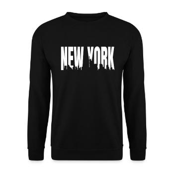 new York - Unisex Sweatshirt - black - Front - Alina (178cm) & Michal (187cm)