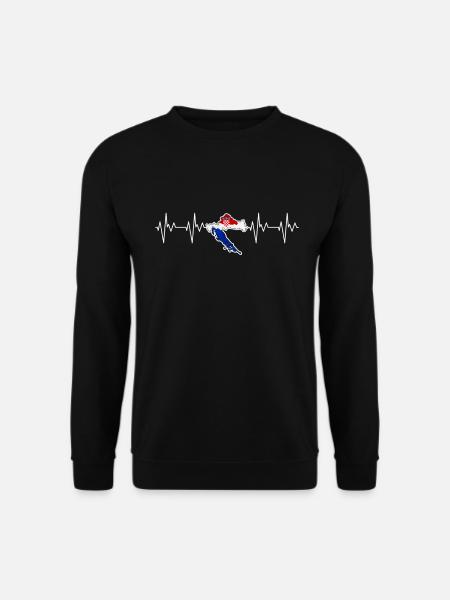 Kroatien - Unisex Pullover - Schwarz