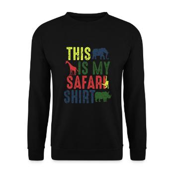 Africa Africa Africa Elephant Safari Rhino - Unisex Sweatshirt - black - Front - Alina (178cm) & Michal (187cm)