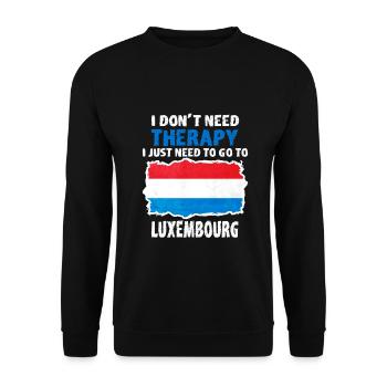 Luxembourg - Unisex Sweatshirt - black - Front - Alina (178cm) & Michal (187cm)