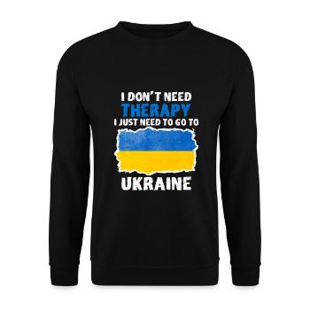 Ukraine pays ukrainien cadeau idée cadeau - Sweat-shirt Unisexe - noir - Devant - Alina (178cm) & Michal (187cm)