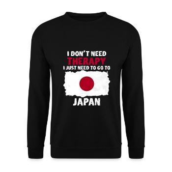 Japan - Unisex Pullover - Schwarz - Vorne - Alina (178cm) & Michal (187cm)
