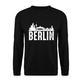Berlin - Sweat-shirt Unisexe - noir - Devant - Alina (178cm) & Michal (187cm)