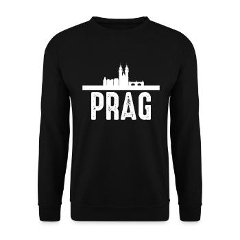 Prag - Unisex Pullover - Schwarz - Vorne - Alina (178cm) & Michal (187cm)
