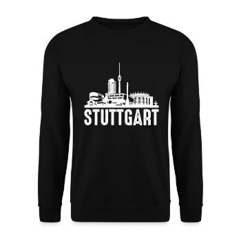 Stuttgart - Unisex Sweatshirt - black - Front - Alina (178cm) & Michal (187cm)