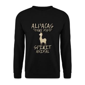 lama - Unisex Sweatshirt - black - Front - Alina (178cm) & Michal (187cm)