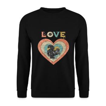 écureuil - Sweat-shirt Unisexe - noir - Devant - Alina (178cm) & Michal (187cm)