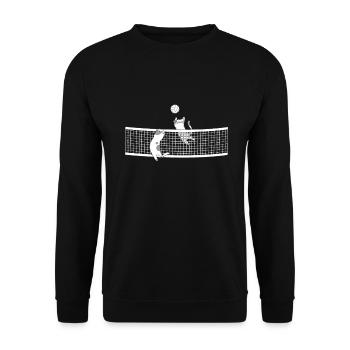 Les chats jouent au volleyball - Sweat-shirt Unisexe - noir - Devant - Alina (178cm) & Michal (187cm)