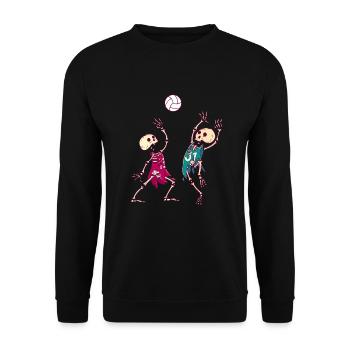 volleyball - Unisex Sweatshirt - black - Front - Alina (178cm) & Michal (187cm)