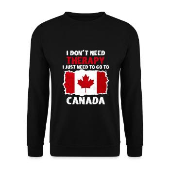 Canada Canada Gift Gift Idea Funny - Unisex Sweatshirt - black - Front - Alina (178cm) & Michal (187cm)