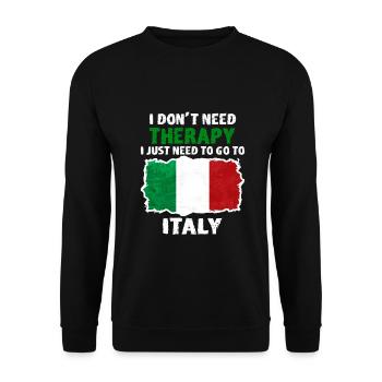 Italy Italy Italia Gift idea - Unisex Sweatshirt - black - Front - Alina (178cm) & Michal (187cm)