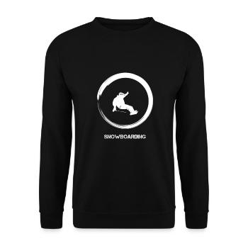 Snowboard Snowboarding Snowboarder Board Boarding - Unisex Sweatshirt - black - Front - Alina (178cm) & Michal (187cm)