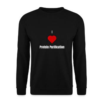 I love Protein Purification | Present for Pharma S - Unisex Sweatshirt - black - Front - Alina (178cm) & Michal (187cm)