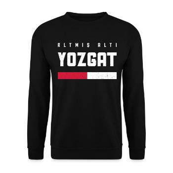 Yozgat 66 Türkei Turkiye Geschenk Urlaub TR Türk - Unisex Pullover - Schwarz - Vorne - Alina (178cm) & Michal (187cm)