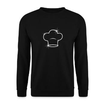 Chef chef hat silhouette - Unisex Sweatshirt - black - Front - Alina (178cm) & Michal (187cm)
