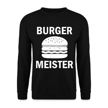 Burger Meister - Unisex Pullover - Schwarz - Vorne - Alina (178cm) & Michal (187cm)