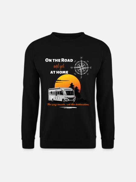 Camping Motorhome Saying English - Unisex Sweatshirt - black