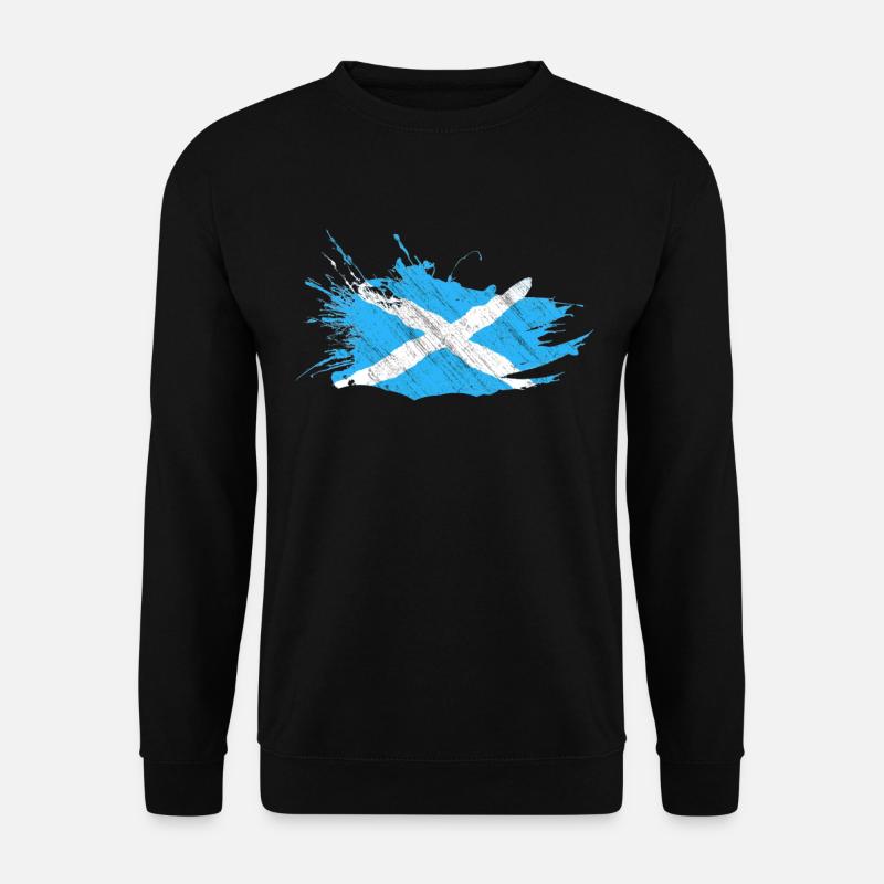 Ecosse écossais drapeau drapeau brosse motif - Sweat-shirt Unisexe - noir