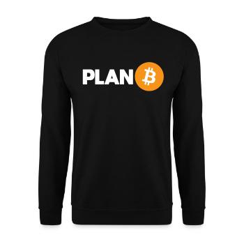 Plan Bitcoin - Sweat-shirt Unisexe - noir - Devant - Alina (178cm) & Michal (187cm)