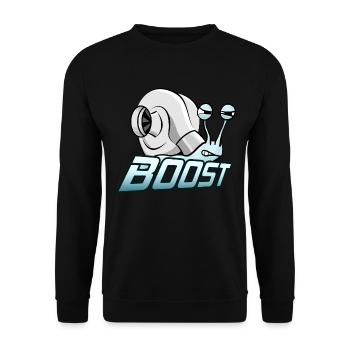 Turbo Boost Snail | Tuning | boost pressure - Unisex Sweatshirt - black - Front - Alina (178cm) & Michal (187cm)