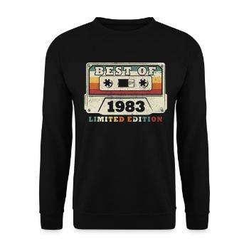 Best of the Year 1983 Anniversary 1983 - Unisex Sweatshirt - black - Front - Alina (178cm) & Michal (187cm)