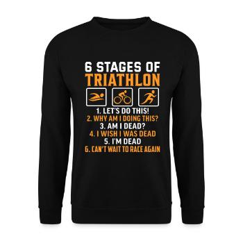 triathlon cadeau triathlon triathlete - Sweat-shirt Unisexe - noir - Devant - Alina (178cm) & Michal (187cm)