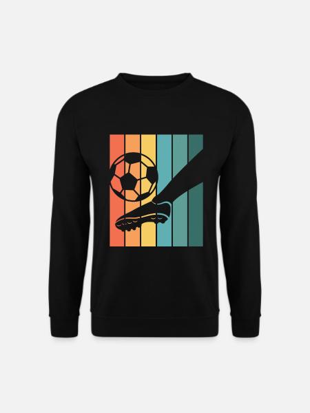 Retro Fußballer T-Shirt Fußballer Fußballer - Unisex Pullover - Schwarz