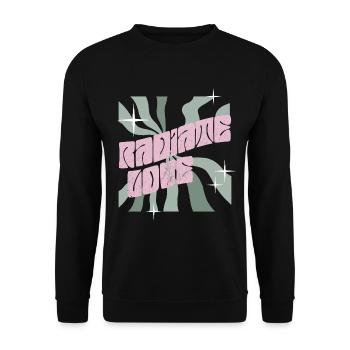 Radiate Love Black - Unisex Sweatshirt - black - Front - Alina (178cm) & Michal (187cm)