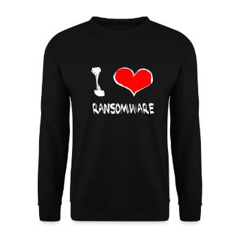 I love ransomware - Unisex Sweatshirt - black - Front - Alina (178cm) & Michal (187cm)