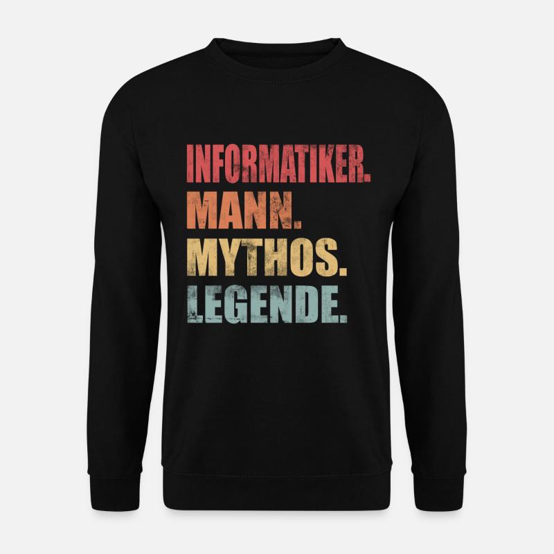 Informatiker Informatik Vintage - Unisex Pullover - Schwarz