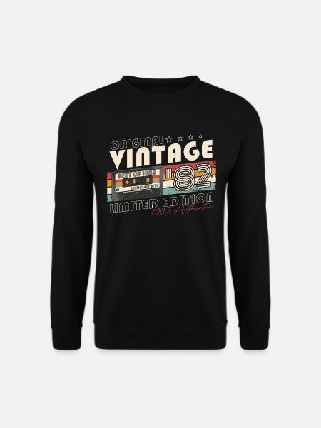 1982 Jahrgang Retro Vintage Geburtstag Geschenk - Unisex Pullover - Schwarz