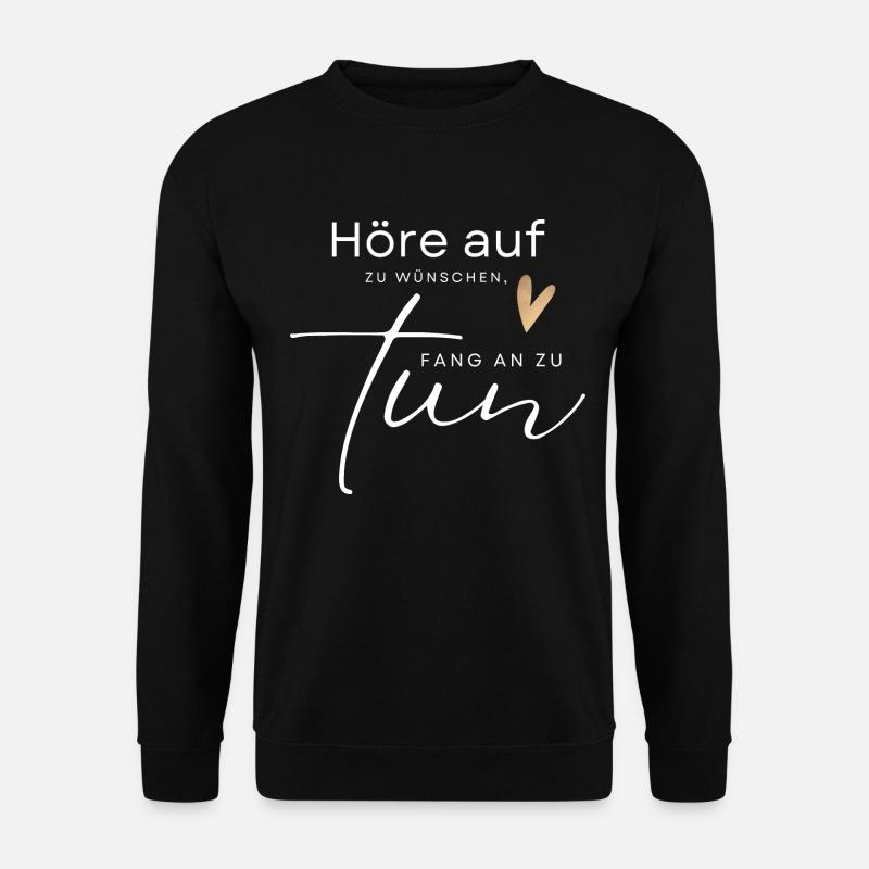 POSITIVE EINSTELLUNG MINDSET Motivation - Unisex Pullover - Schwarz