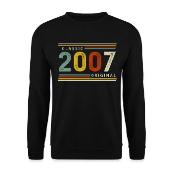 18th Birthday Boy Girl 18 Years 2007 Funny - Unisex Sweatshirt - black - Front - Alina (178cm) & Michal (187cm)