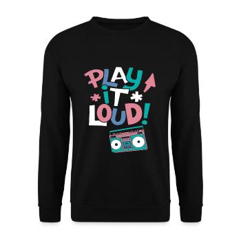 Bass Play it Loud - Unisex Pullover - Schwarz - Vorne - Alina (178cm) & Michal (187cm)