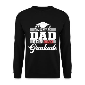 Proud Dad Of A 2023 Graduate Graduation For Men - Unisex Sweatshirt - black - Front - Alina (178cm) & Michal (187cm)