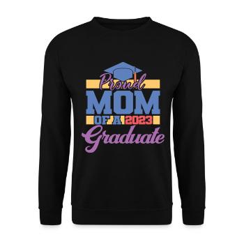 Proud Mom Of A 2023 Graduate Graduation For Women - Unisex Sweatshirt - black - Front - Alina (178cm) & Michal (187cm)