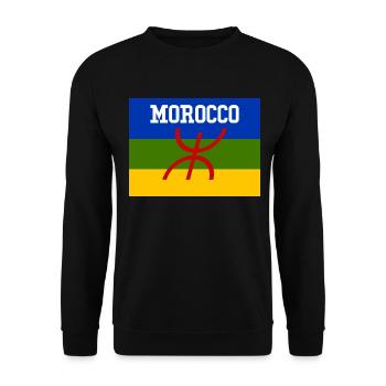 Amazigh-Flagge Marokko - Unisex Pullover - Schwarz - Vorne - Alina (178cm) & Michal (187cm)