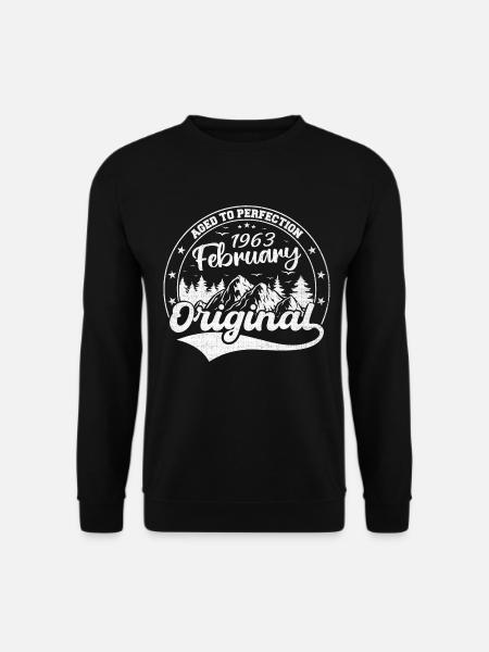 Februar 1963 Geburtstagsgeschenk Februar 1963 - Unisex Pullover - Schwarz