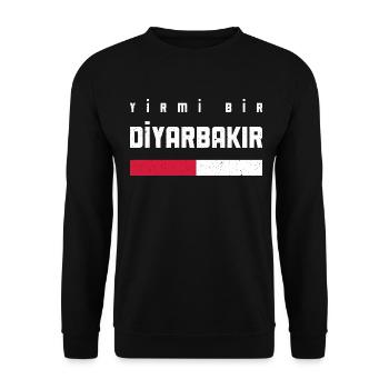 Diyarbakir 21 Turkey Turkiye Gift Holiday Kurd - Unisex Sweatshirt - black - Front - Alina (178cm) & Michal (187cm)