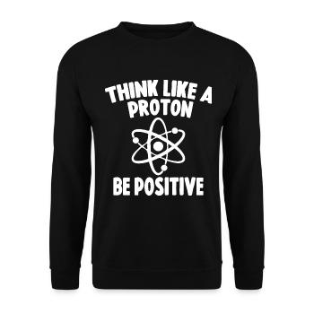 Think Like A Proton Pensez Comme Un Proton - Sweat-shirt Unisexe - noir - Devant - Alina (178cm) & Michal (187cm)