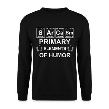 Sarcasme Éléments primaires de la science de l’humour - Sweat-shirt Unisexe - noir - Devant - Alina (178cm) & Michal (187cm)