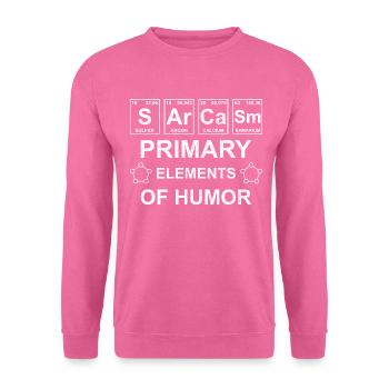 Sarcasme Éléments primaires de la science de l’humour - Sweat-shirt Unisexe - rose - Devant