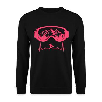 Ski Snowboard Lunettes de Ski Ski Sports d'Hiver - Sweat-shirt Unisexe - noir - Devant - Alina (178cm) & Michal (187cm)