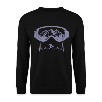 Ski Snowboard Skibrille Ski Wintersport - Unisex Pullover - Schwarz - Vorne - Alina (178cm) & Michal (187cm)