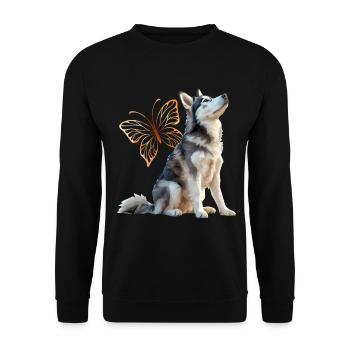Rauque - Sweat-shirt Unisexe - noir - Devant - Alina (178cm) & Michal (187cm)