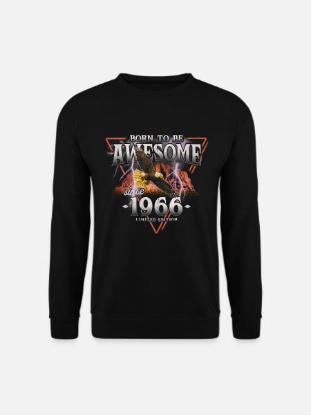 1966 Jahrgang geboren Vintage Geburtstag Geschenk - Unisex Pullover - Schwarz