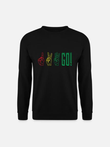 1-2-3- Go! Trendige Geschenke für Mann und Frau - Unisex Pullover - Schwarz