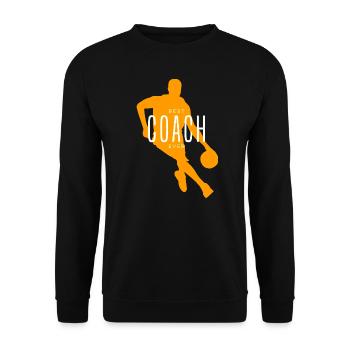 Meilleure idée cadeau de mentor sportif d’entraîneur de basketball - Sweat-shirt Unisexe - noir - Devant - Alina (178cm) & Michal (187cm)