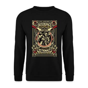 Vaisseau spatial Astronaut Outerspace nasa Vaisseau spatial - Sweat-shirt Unisexe - noir - Devant - Alina (178cm) & Michal (187cm)